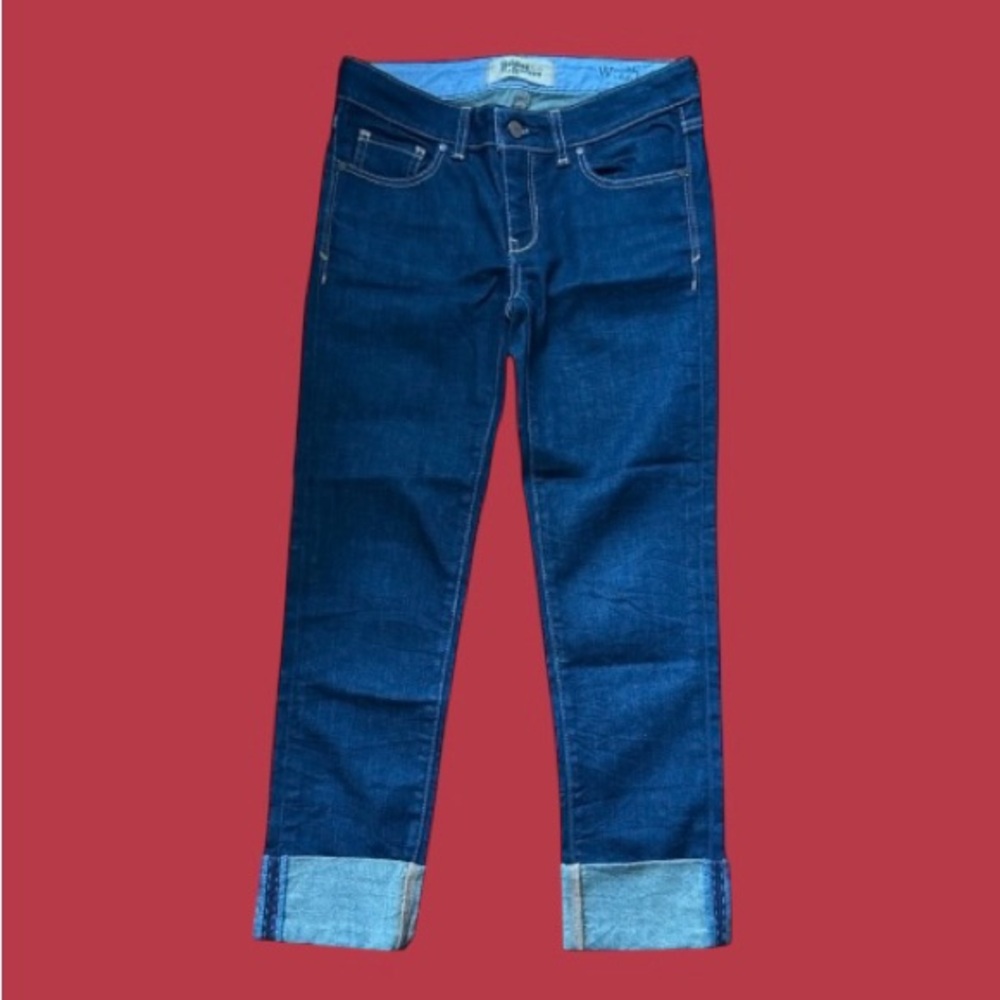 🔥ANTHROPOLOGIE HOLDING HORSES! DARK WASH! WEAR CUFFED CAPRI OR STRAIGHT!